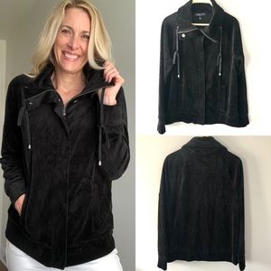 JONES NEW YORK Black Velour Jacket women’s Size M